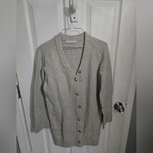 Abercrombie & Fitch Womens NWT Cardigan Sweater Dress Beige Size XS